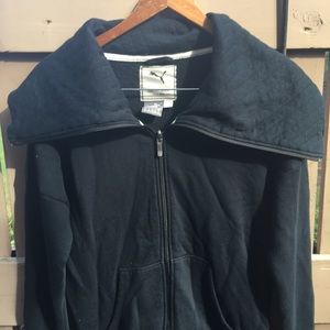 Black Puma Zip Up Jacket Sz M
